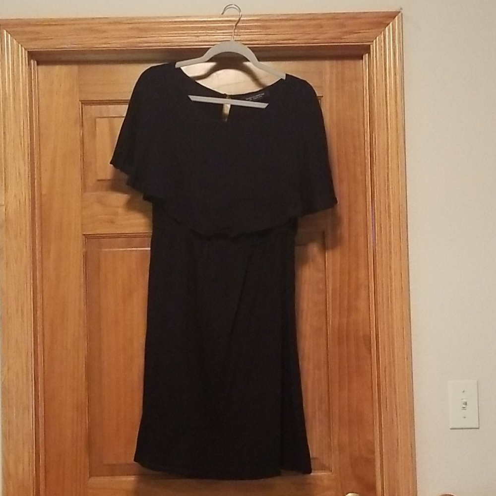 Black double layer dress
